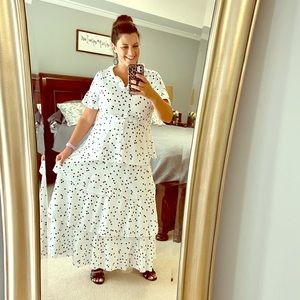 Black/White Tiered Maxi Dress